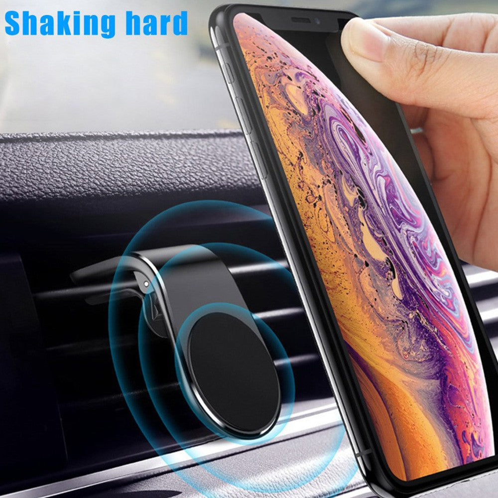 4Pcs Rotatable Car Magnetic Phone Holder Car Air Vent Phone Mount Stand Black Silver