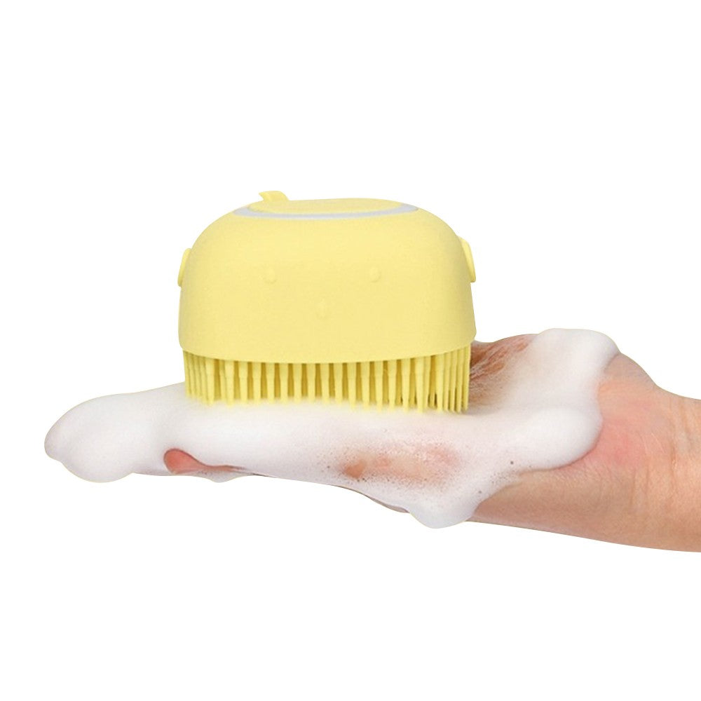 2 X Silicone Exfoliating Body Scrubber Exfoliating Shower Brush Massage Bathing Brush Yellow Blue