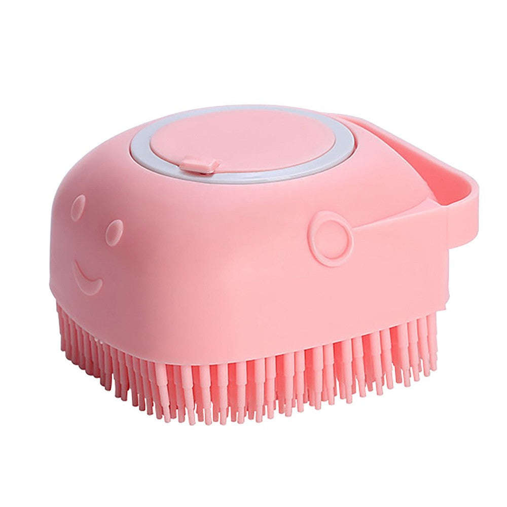 2 X Silicone Exfoliating Body Scrubber Exfoliating Shower Brush Massage Bathing Brush Pink Blue