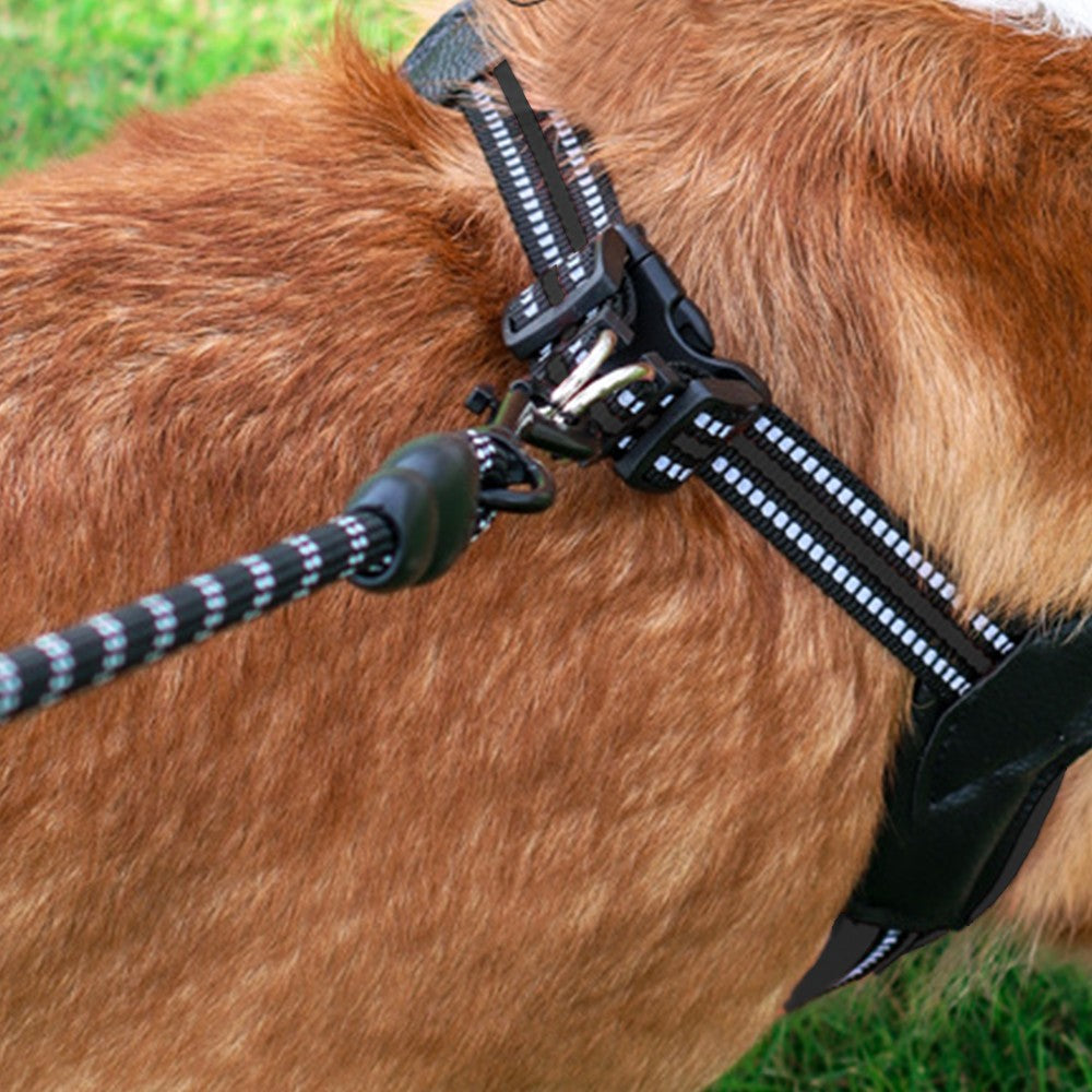 Adjustable No Pull Pet Dog Harness Reflective Pet Dog Vest Pets Accessories Black XS