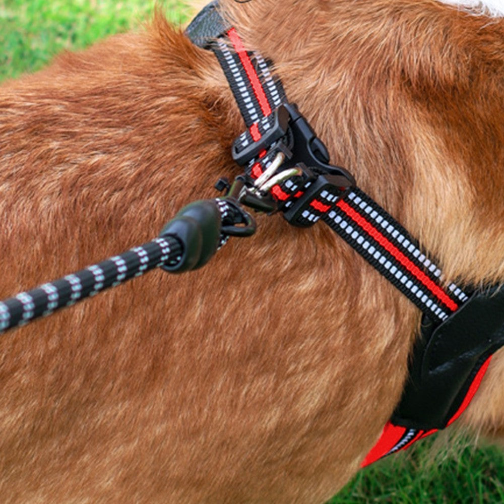 Adjustable No Pull Pet Dog Harness Reflective Pet Dog Vest Pets Accessories Red L