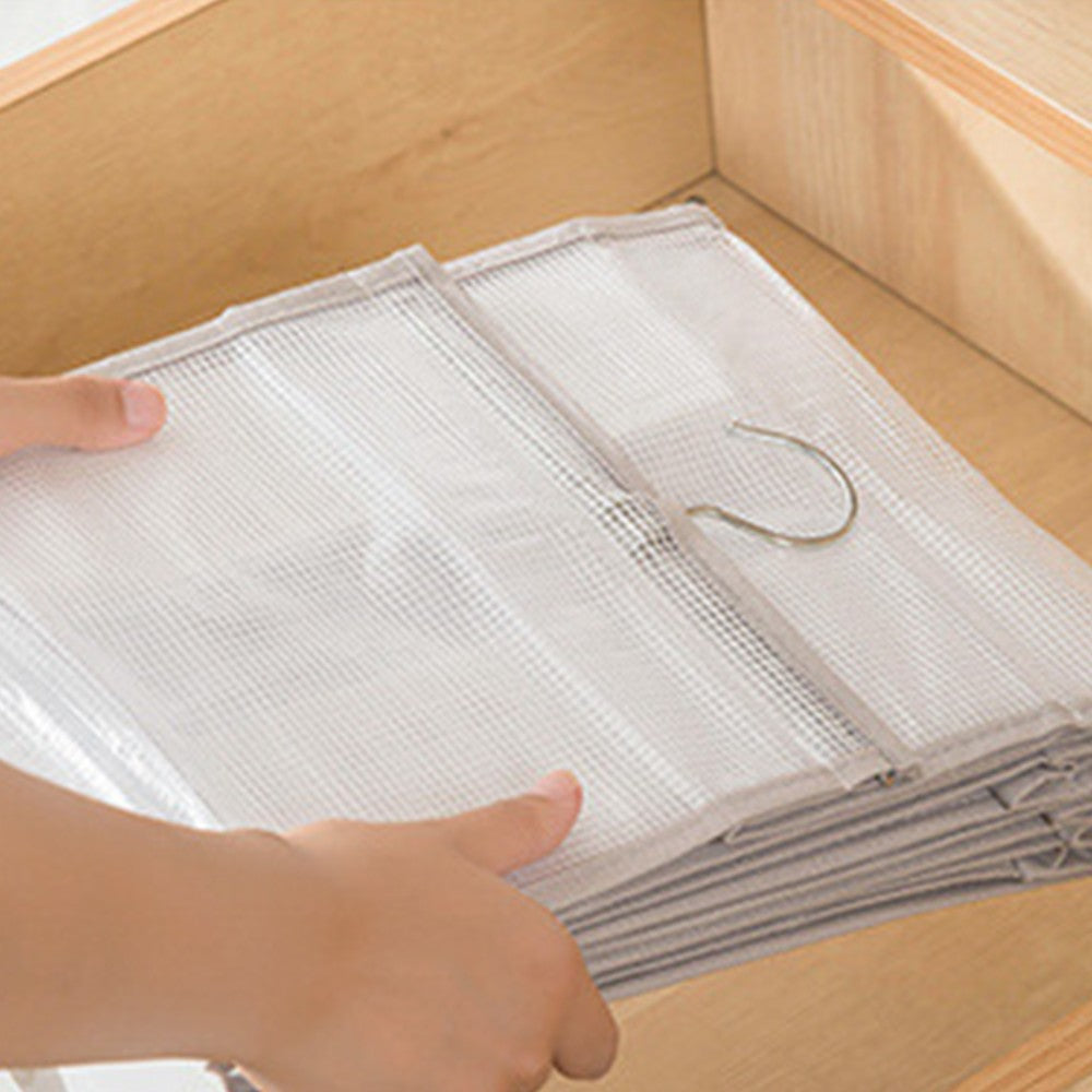 12 Layer Hanging T-Shirt Pants Storage Bag Closet Organizer Wardrobe Storage Space Saving
