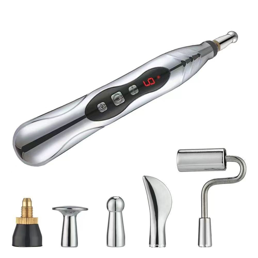 5 in 1 Electric Acupuncture Pen Meridian Energy Pulse Massage Pen Body Head Neck Massager Pain Relief Therapy