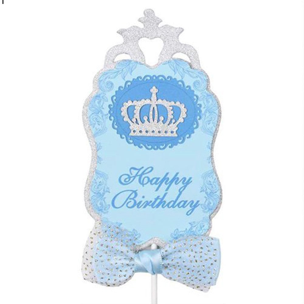 1 X 6Pcs Blue Pet Dog Birthday Party Supplies Set Birthday Bandana Banner Hat Cake Topper Decorations