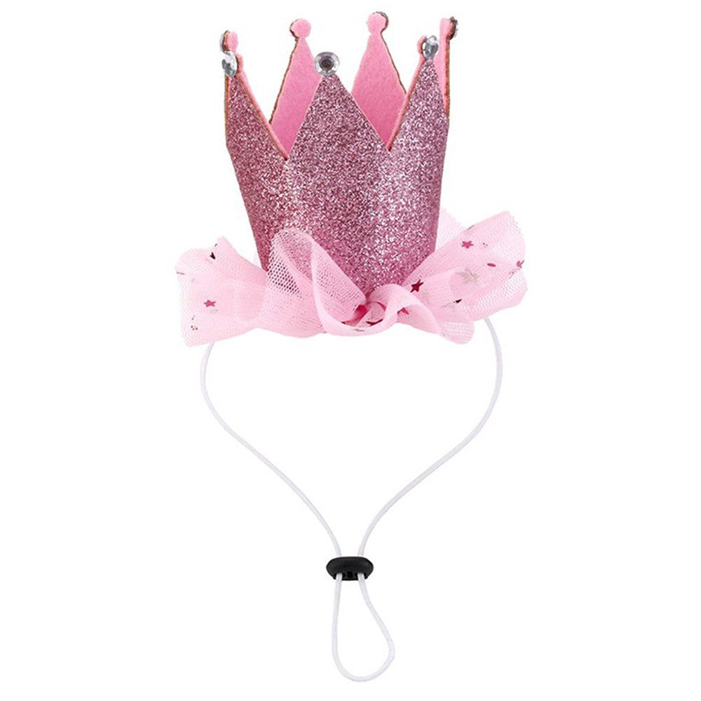 1 X 6Pcs Pink Pet Dog Birthday Party Supplies Set Birthday Bandana Banner Hat Cake Topper Decorations