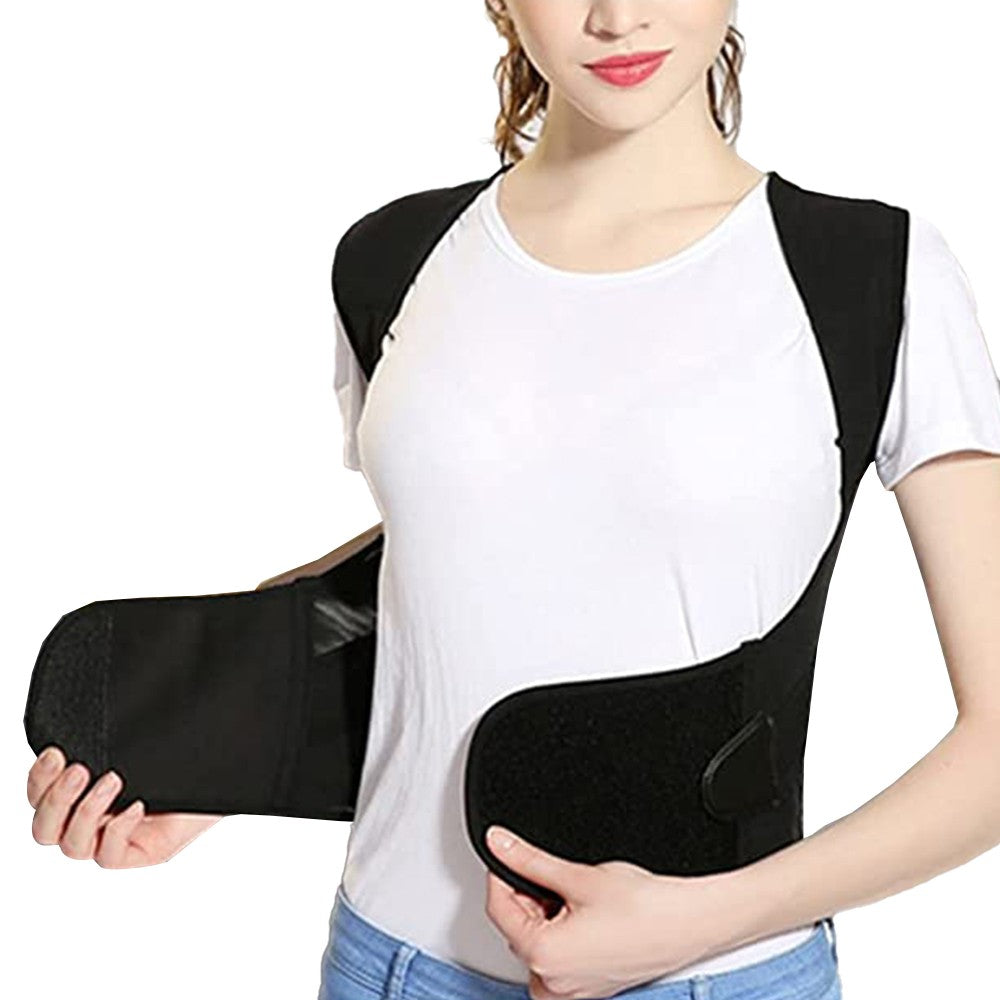 XL Adjustable Back Posture Corrector Back Posture Brace Lumbar Back Support Belt Shoulder Brace