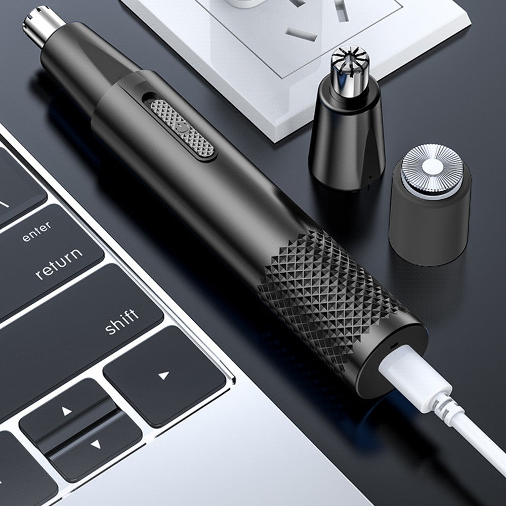 1 X Electric Nose Hair Trimmer Set Ear Clipper Hair Removal with Shaving Head