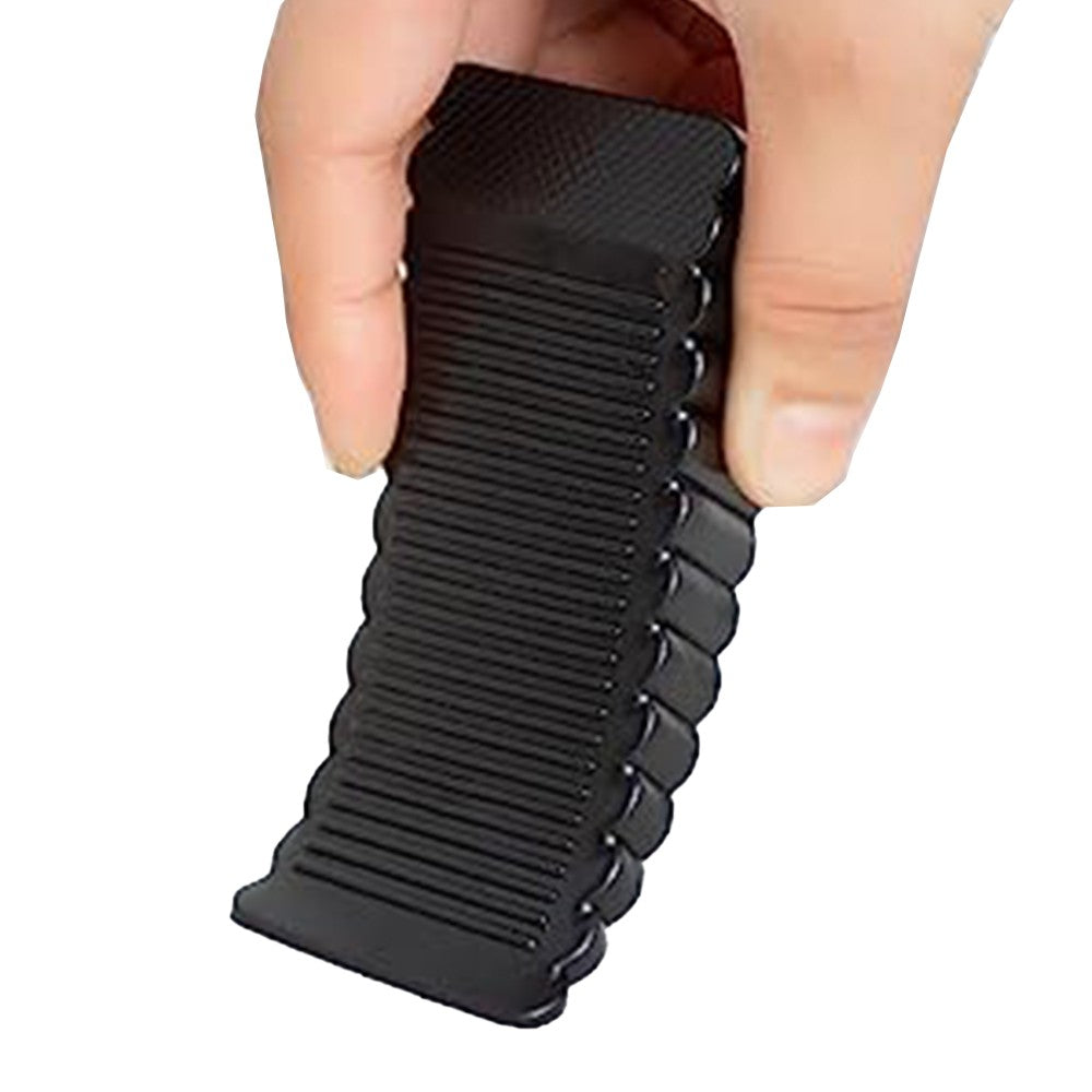 2Pcs Black Wedge Door Stoppers PVC Anti Slip Door Stops Wall Protector