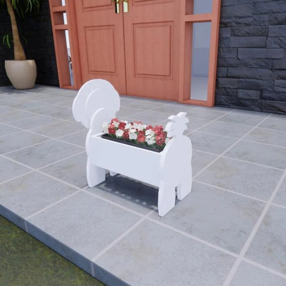 Dog Shaped Planter Plant Flower Pot PVC Plant Container Holder Garden Decoration Style 1