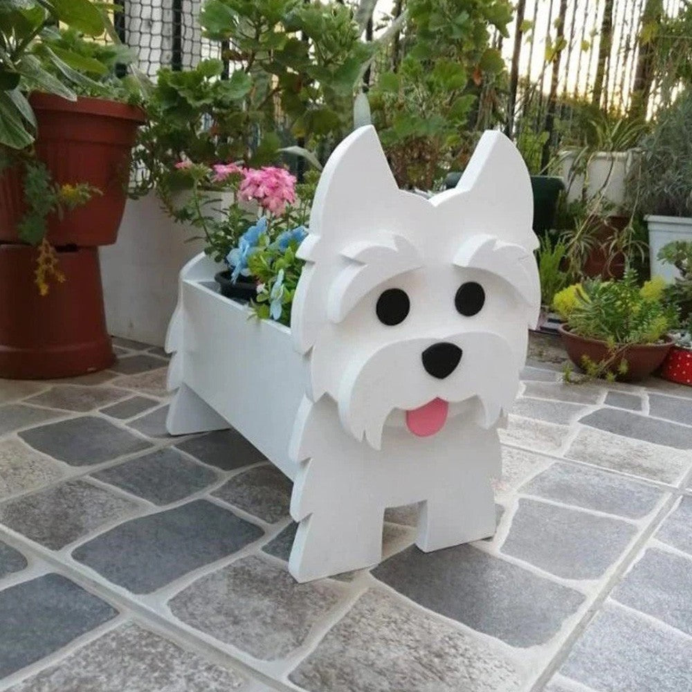 Dog Shaped Planter Plant Flower Pot PVC Plant Container Holder Garden Decoration Style 7