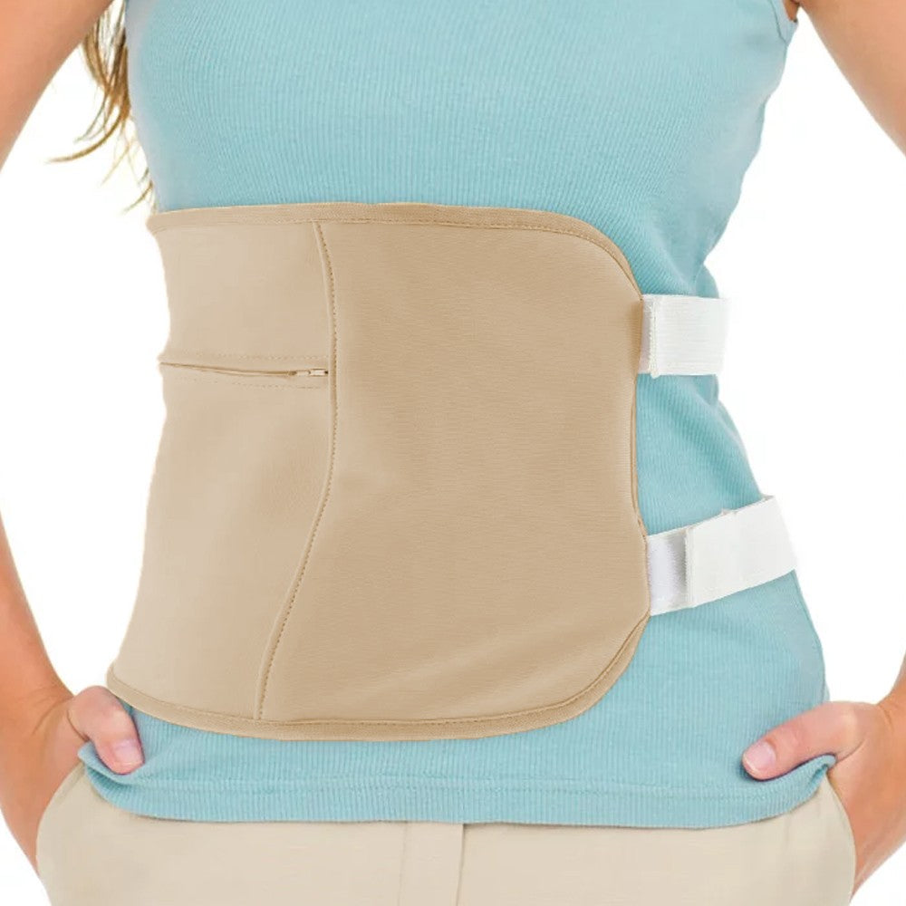 2Pcs Reusable Castor Oil Pack Wrap Castor Oil Pack Kit for Waist and Neck Adjustable Elastic Strap Khaki