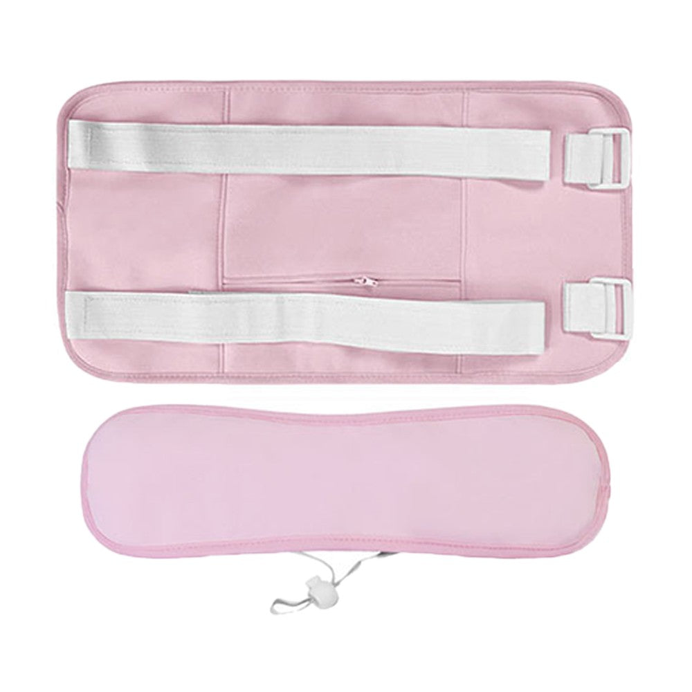 2Pcs Reusable Castor Oil Pack Wrap Castor Oil Pack Kit for Waist and Neck Adjustable Elastic Strap Pink