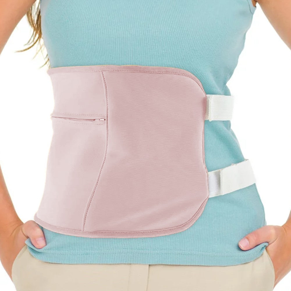 2Pcs Reusable Castor Oil Pack Wrap Castor Oil Pack Kit for Waist and Neck Adjustable Elastic Strap Pink