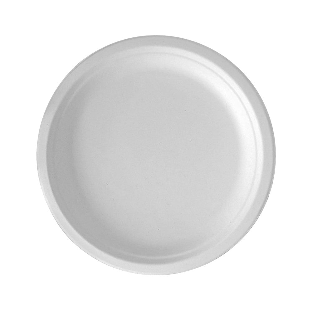 100Pcs 100% Compostable 10 Inch Disposable Plates Eco-Friendly Sugarcane Fiber Party Dinner Plates