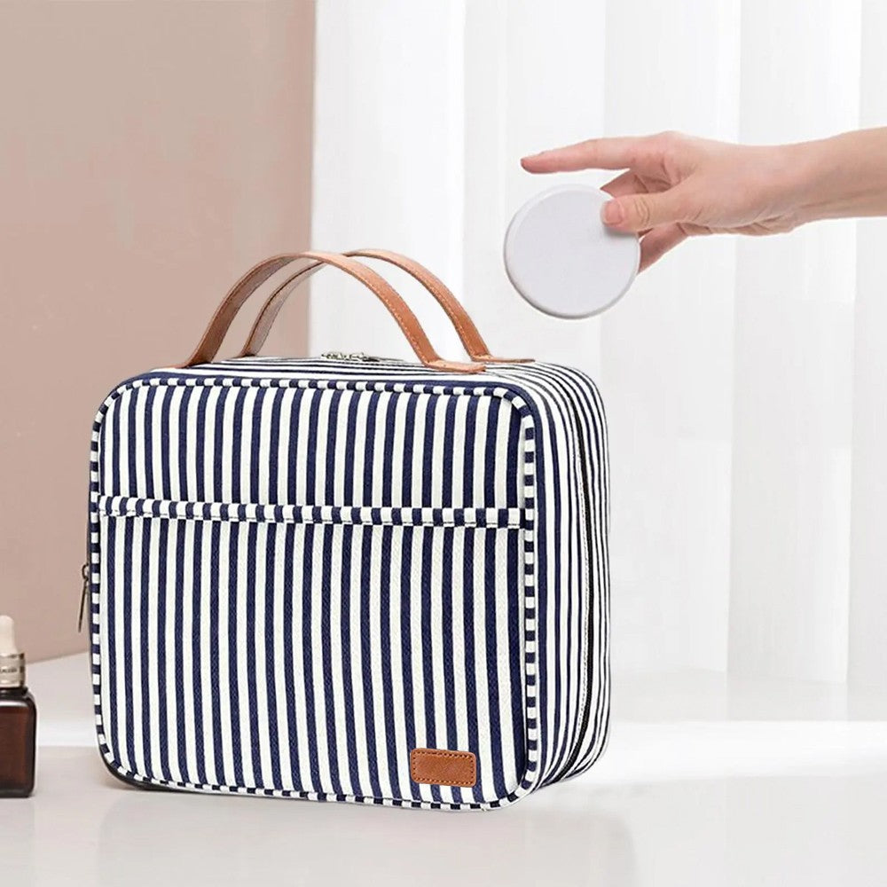 Travel Toiletry Bag Hanging Wash Bag Cosmetic Bag Makeup Bag with Hook Blue