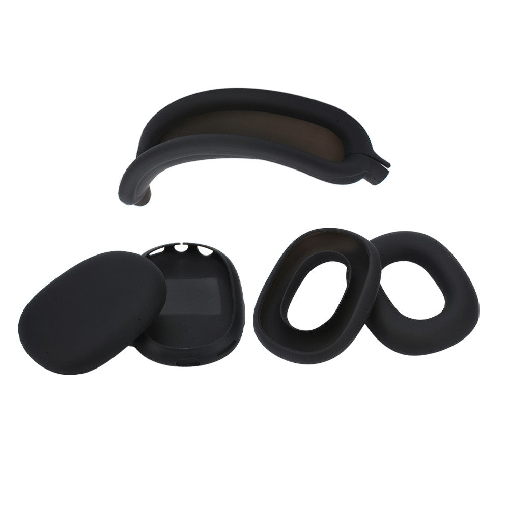 For Apple AirPods Max Headphones Case Full Set Silicone Protective Cover Black