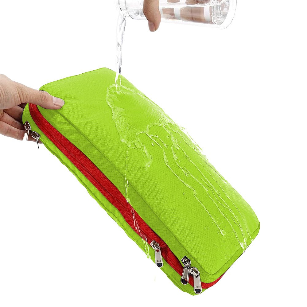 Set of 3 Travel Compression Packing Cube Luggage Packing Bag Clothing Storage Bag Green