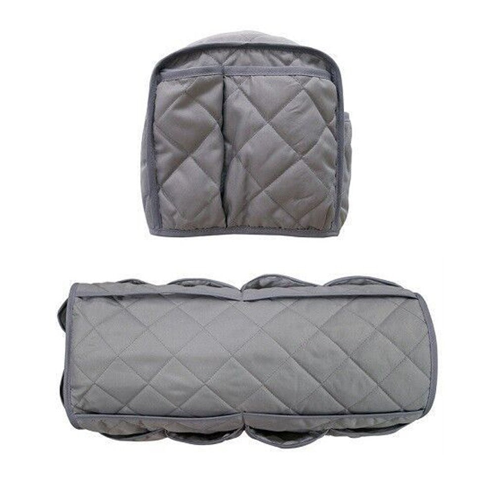 2Pcs Sofa Armrest Organizer Storage Bag for Recliner Couch Armchair Grey