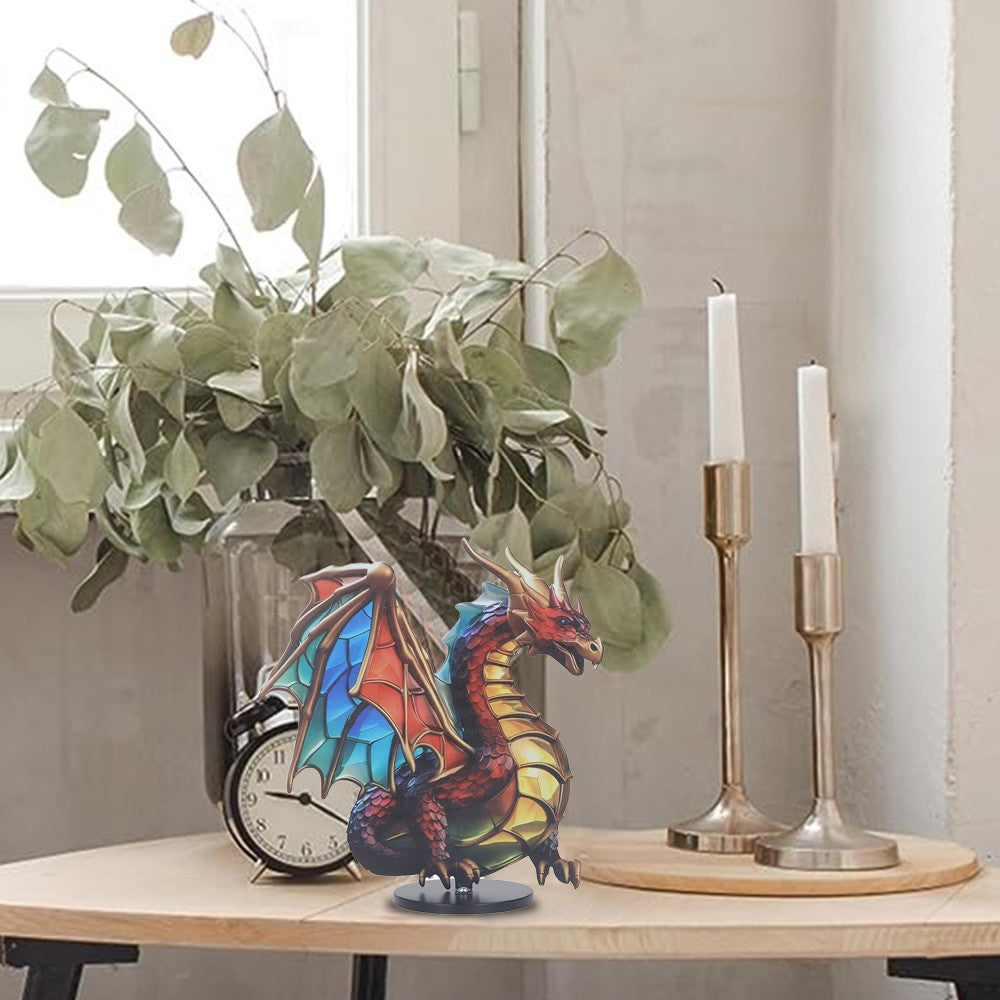 Wild Animal Ornament Metal Animal Sculpture Home Desktop Decoration Dragon