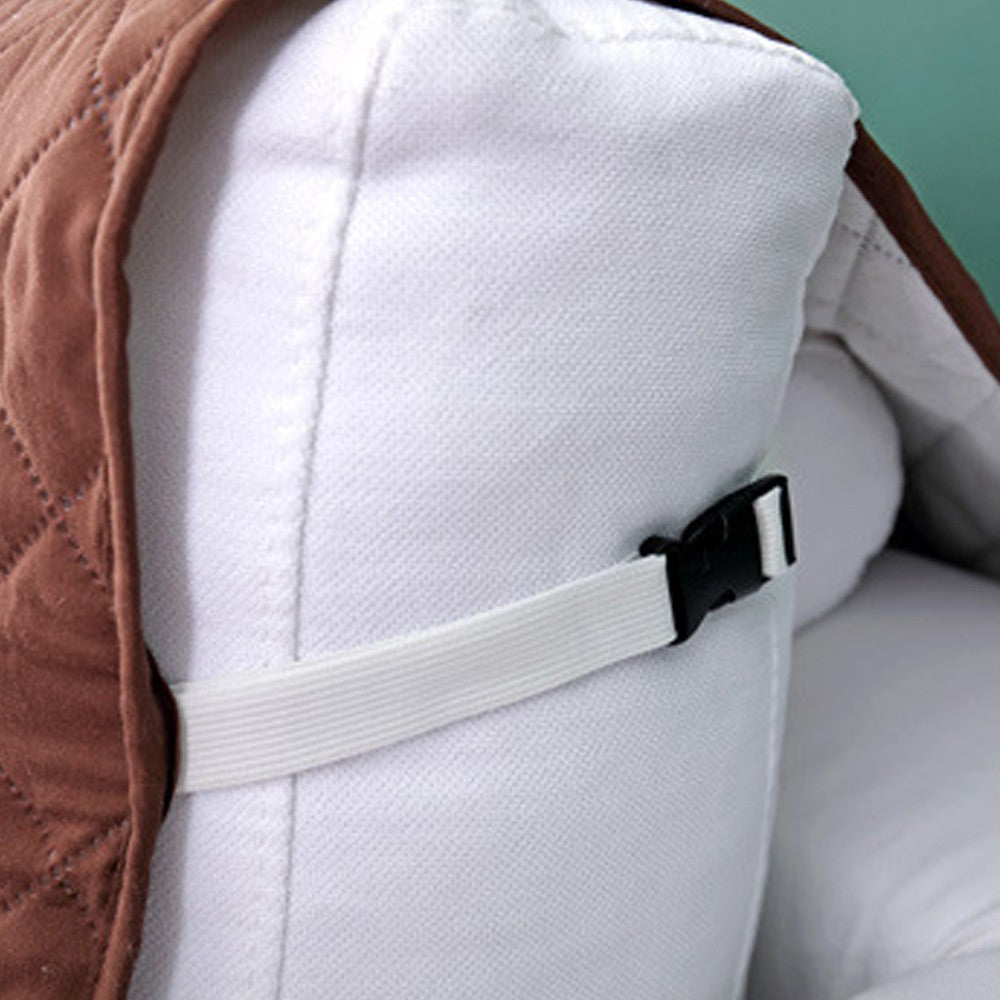 For 2-Seater Quilted Sofa Cover Couch Slipcover Furniture Protector Coffee