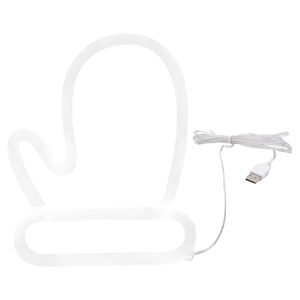 1Pc Christmas Gloves Neon Sign Decorative Lights Night Light Home Xmas Decor