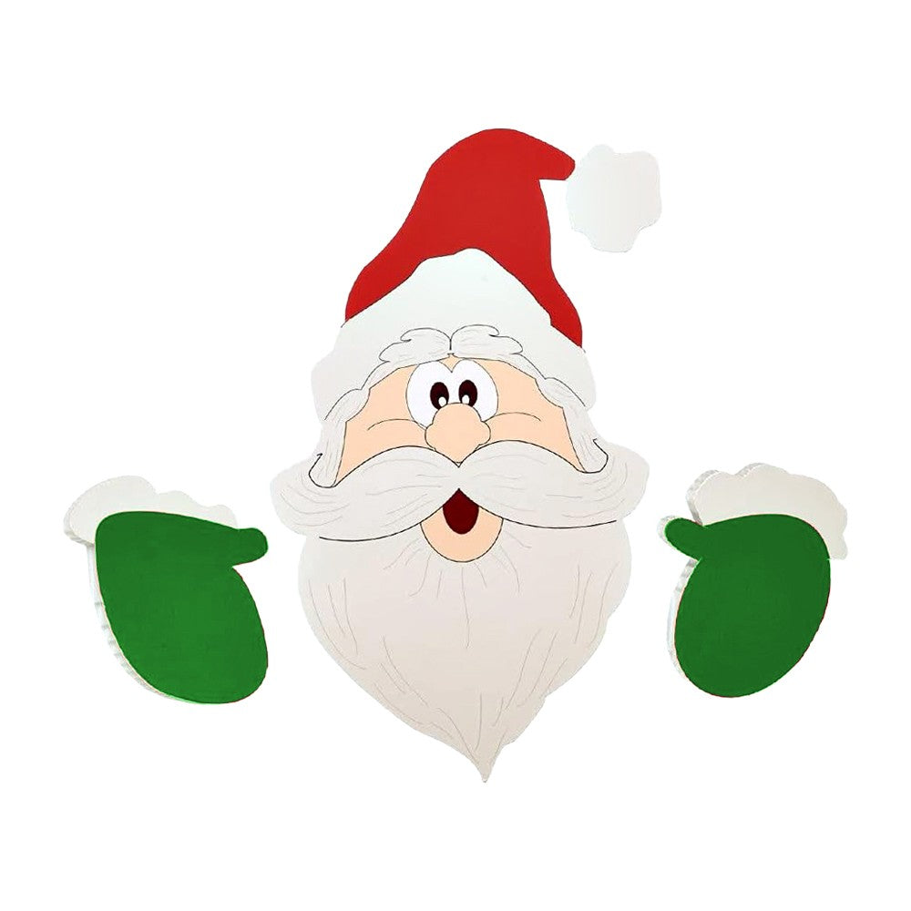 Christmas Fence Peeker Decoration Christmas Theme DIY Outdoor Garden Signs