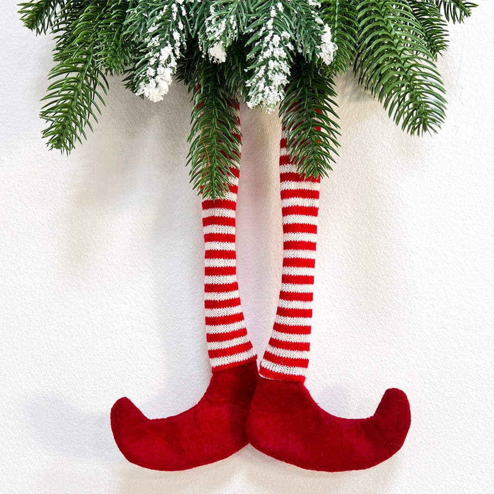 2Pcs Christmas Tree Gnomes Ornament Long-legged Elf Door Hanging Wreath Pendant Xmas Decor