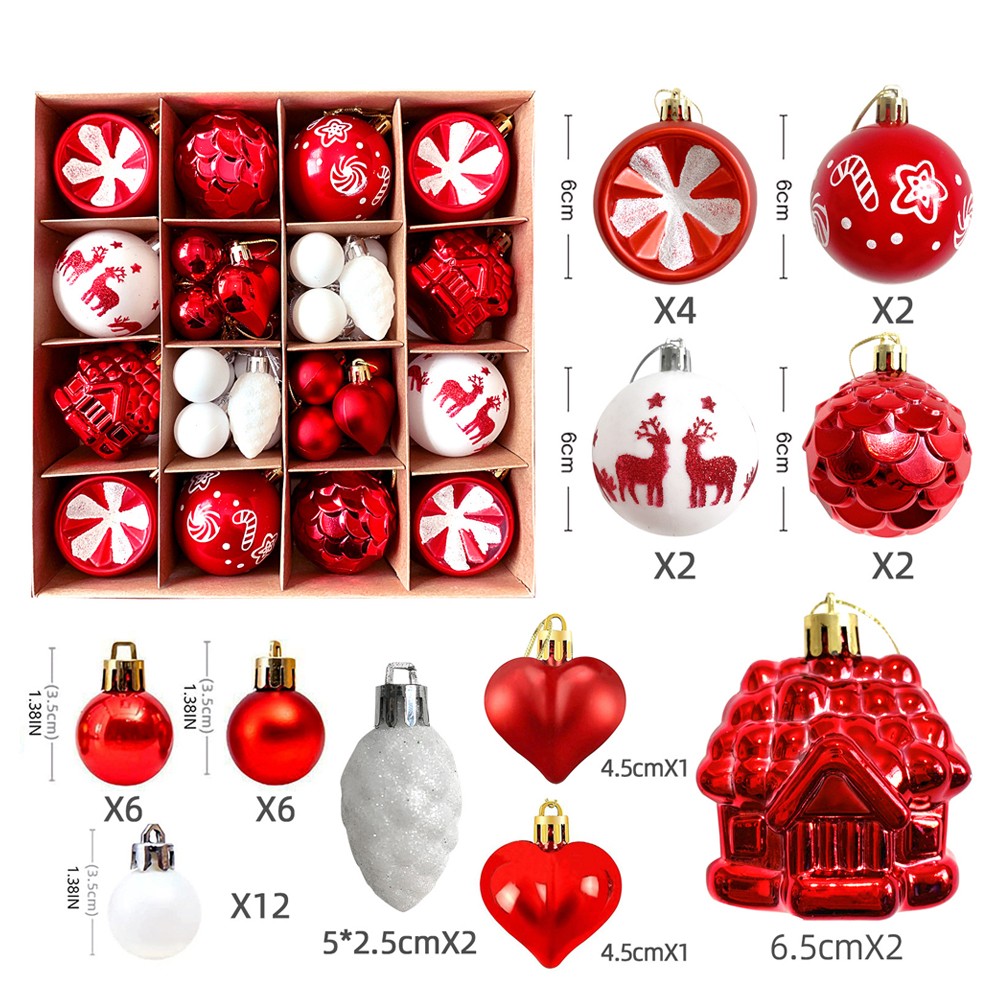 Christmas Ball Ornaments Christmas Tree Decoration Ball Box Funny Party Decor