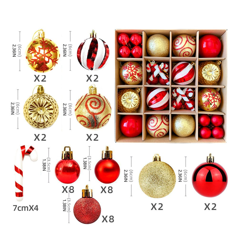Christmas Ball Ornaments Christmas Tree Decoration Ball Box Funny Party Decor