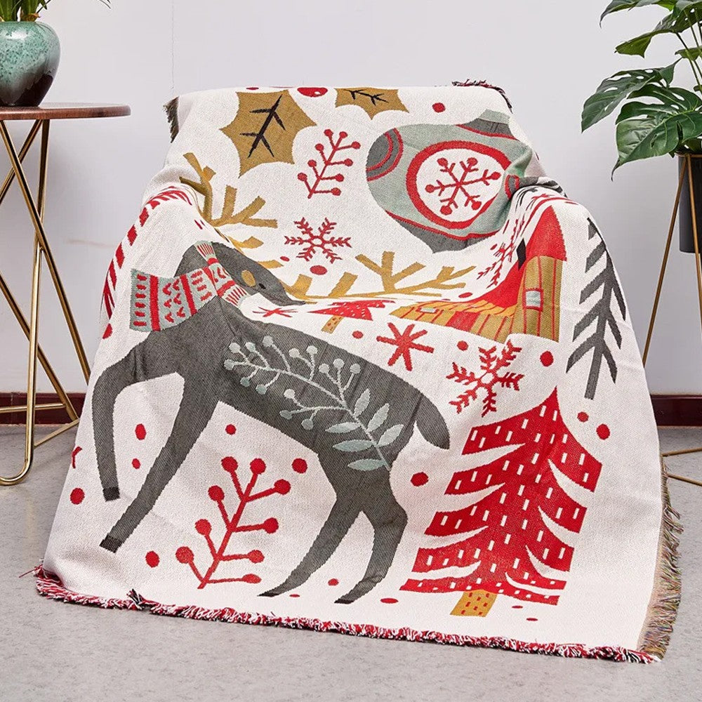 180x130cm Christmas Theme Camping Blanket Sofa Blanket - Style 1
