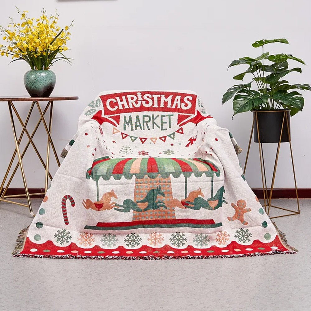 180x130cm Christmas Theme Camping Blanket Sofa Blanket - Style 2
