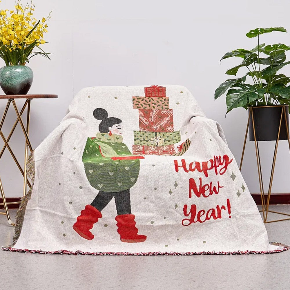 180x130cm Christmas Theme Camping Blanket Sofa Blanket - Style 3