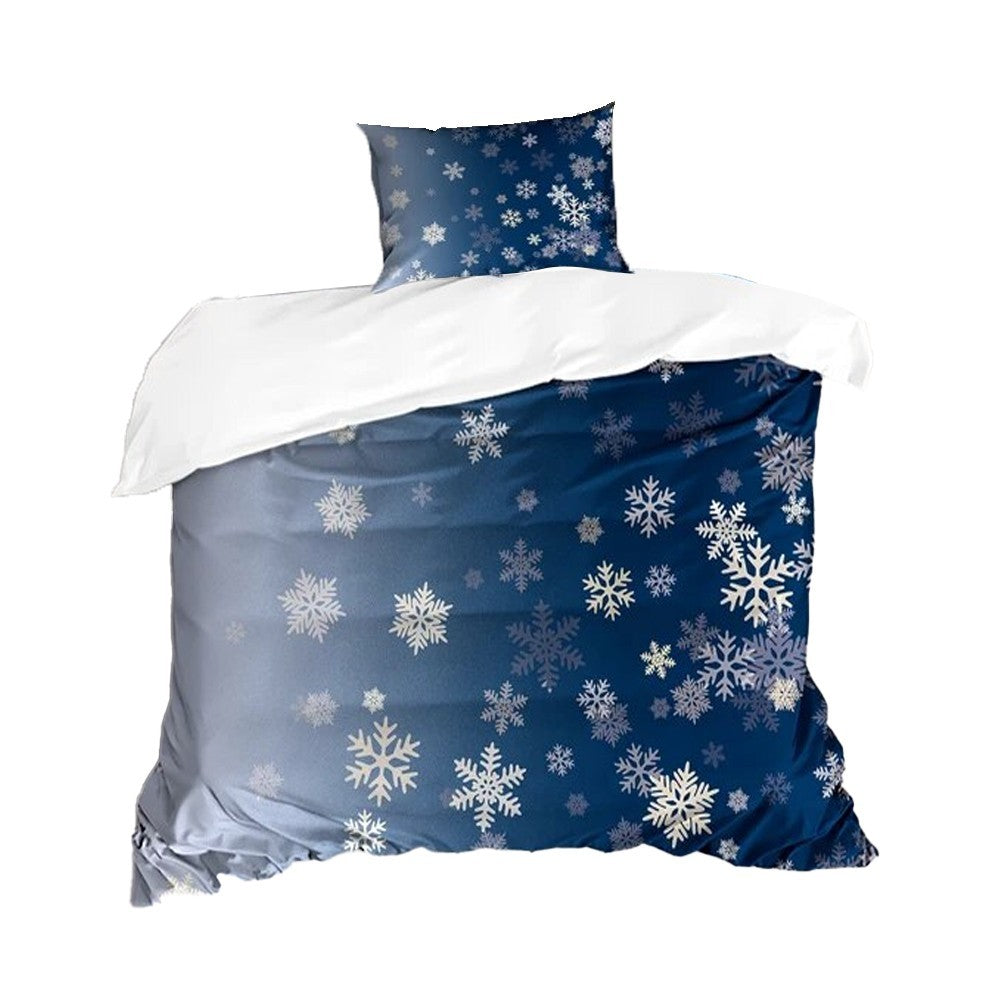 Christmas Printed Bedding Set Quilt Cover Pillowcases Set for Single Bed - Style 6
