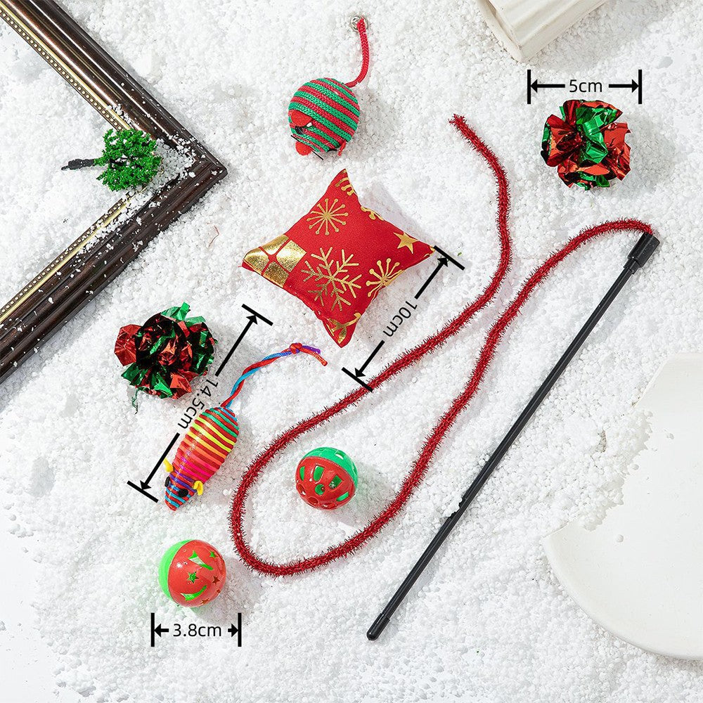 Christmas Cat Toy Set Cat Interactive Toy Set - Set 2