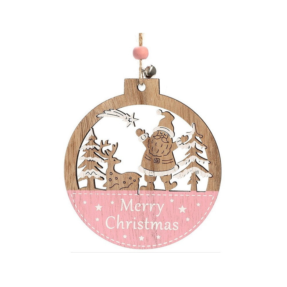 3Pcs Christmas Wooden Hanging Ornament Xmas Tree Pendant Decorations Home Decor
