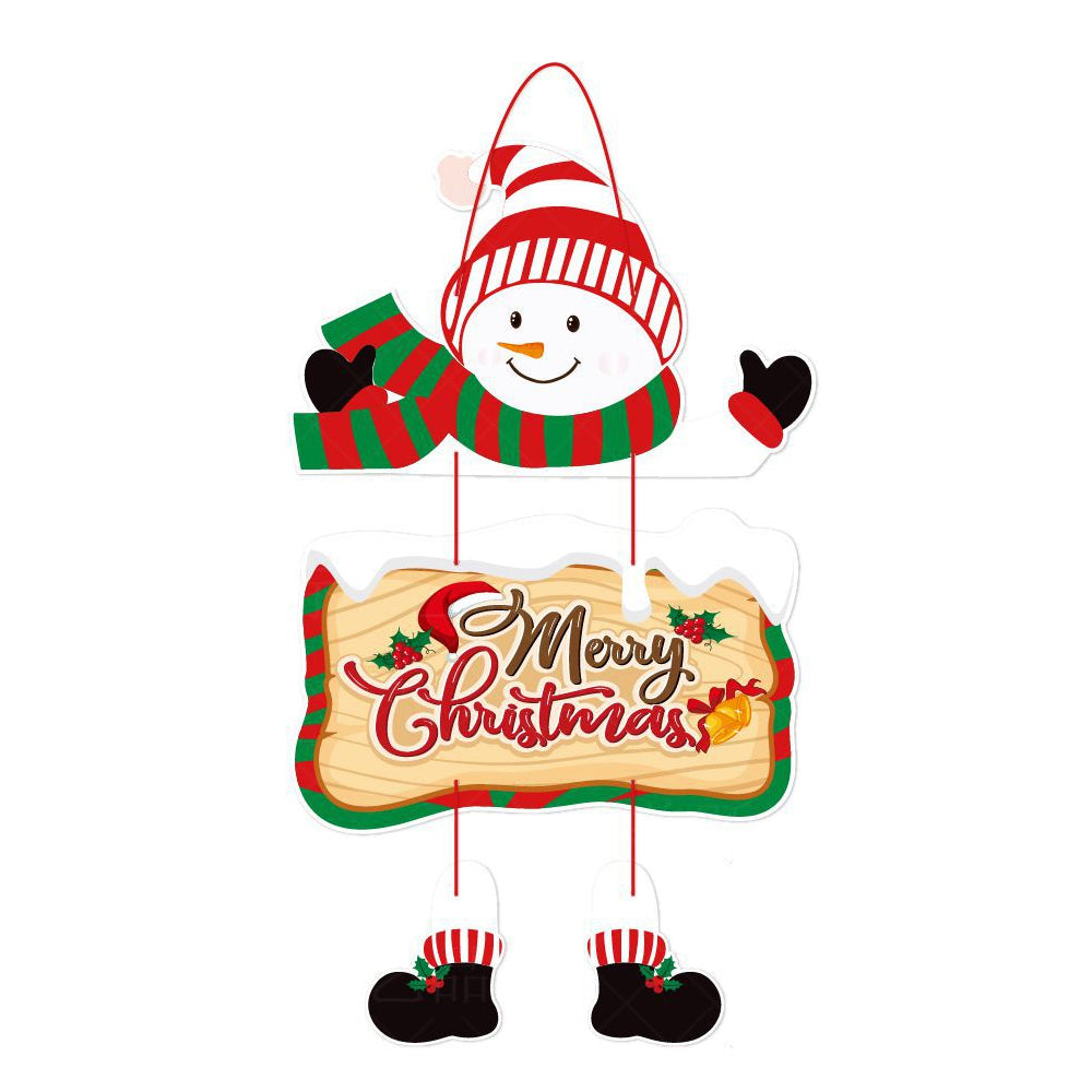 6 X Christmas Front Door Hanging Welcome Sign Xmas Hanging Ornaments