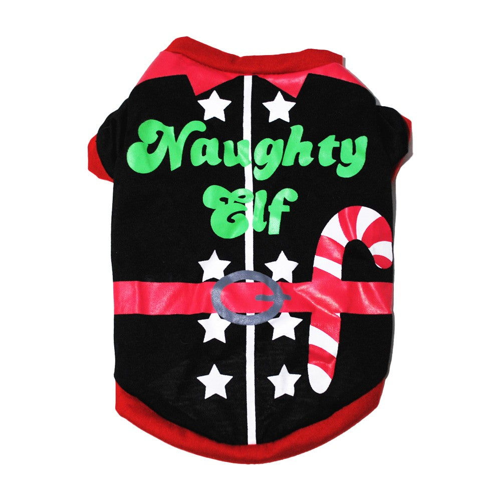 3Pcs Christmas Printed Dog Apparel Dog Vest T-Shirt Puppy Costume Coat - M