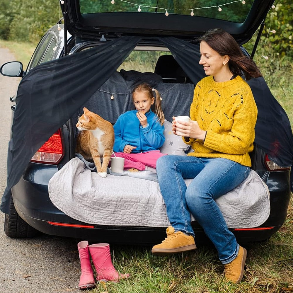 150x144cm for SUV Magnetic Car Tailgate Bug Mesh Screen Car Camping Accessories