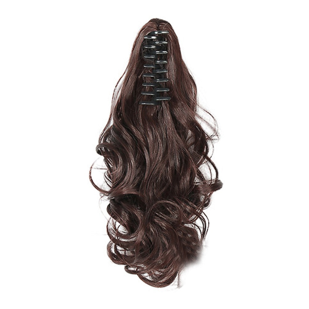 Natural Thick Clip-In Ponytail Long Curly Hair Extensions - Dark Brown