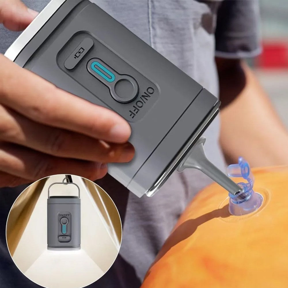 1 Set Mini Electric Portable Air Pump USB Rechargeable with 5 Inflation Nozzles