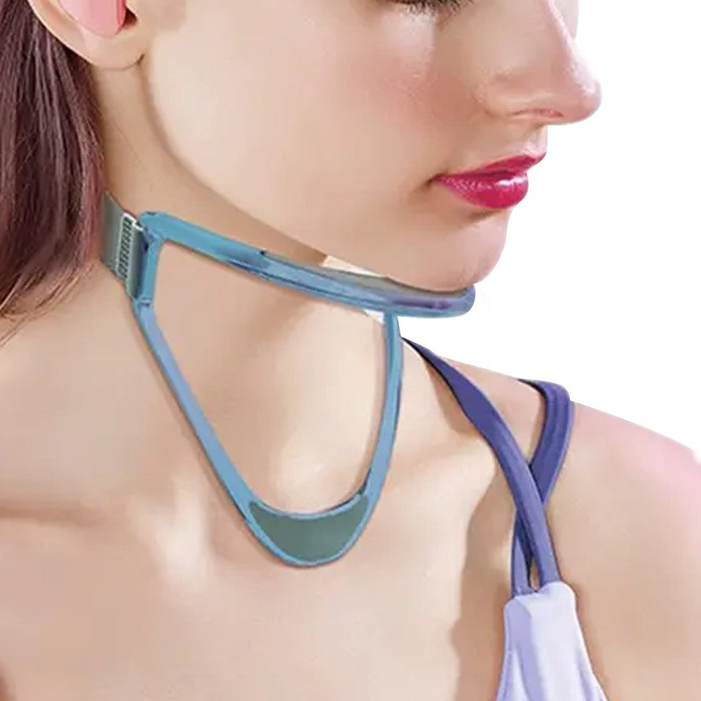 Adjustable Cervical Neck Brace Neck Collar Cervical Traction Device - Blue