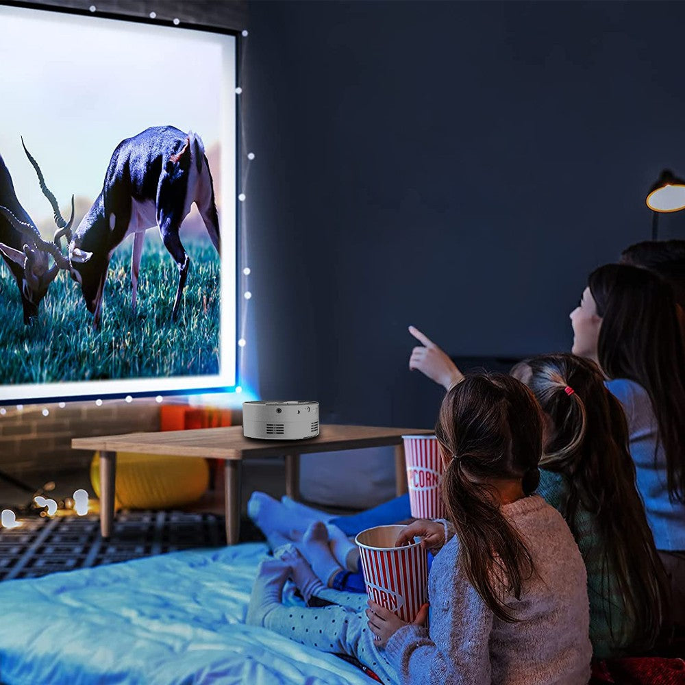 Portable Smart Projector Mini Home Projector for Smartphone - White