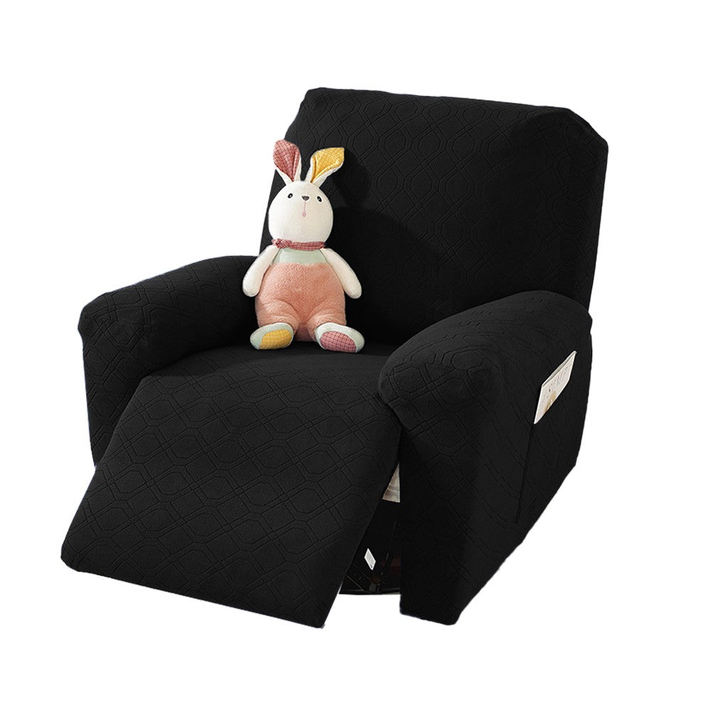 For 1-Seat Recliner Cover Sofa Couch Cover Recliner Slipcover - Black