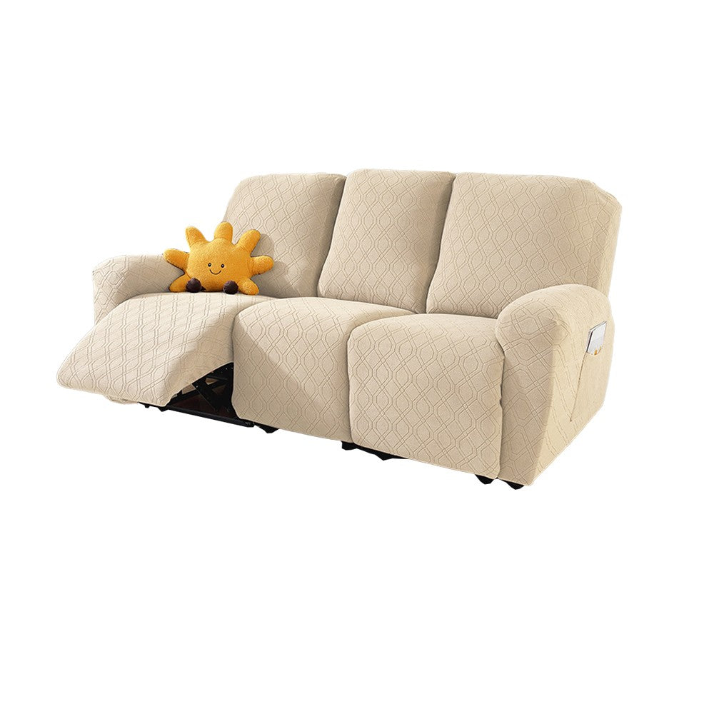 For 3-Seat Recliner Cover Sofa Couch Cover Recliner Slipcover - Beige