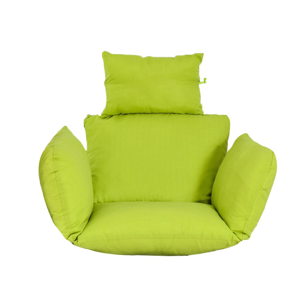 Hanging Egg Chair Cushion Swing Chair Seat Cushion Pad with Headrest - Green