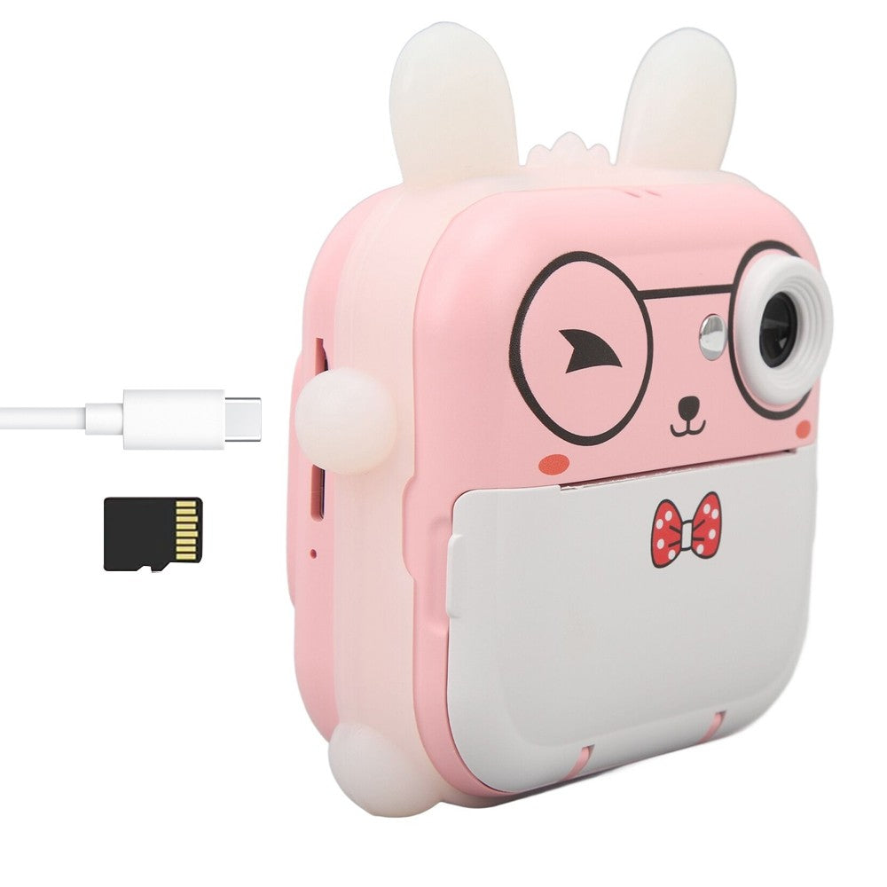 Kids Instant Print Camera with 2 Rolls of Print Paper - Style 2 Pink