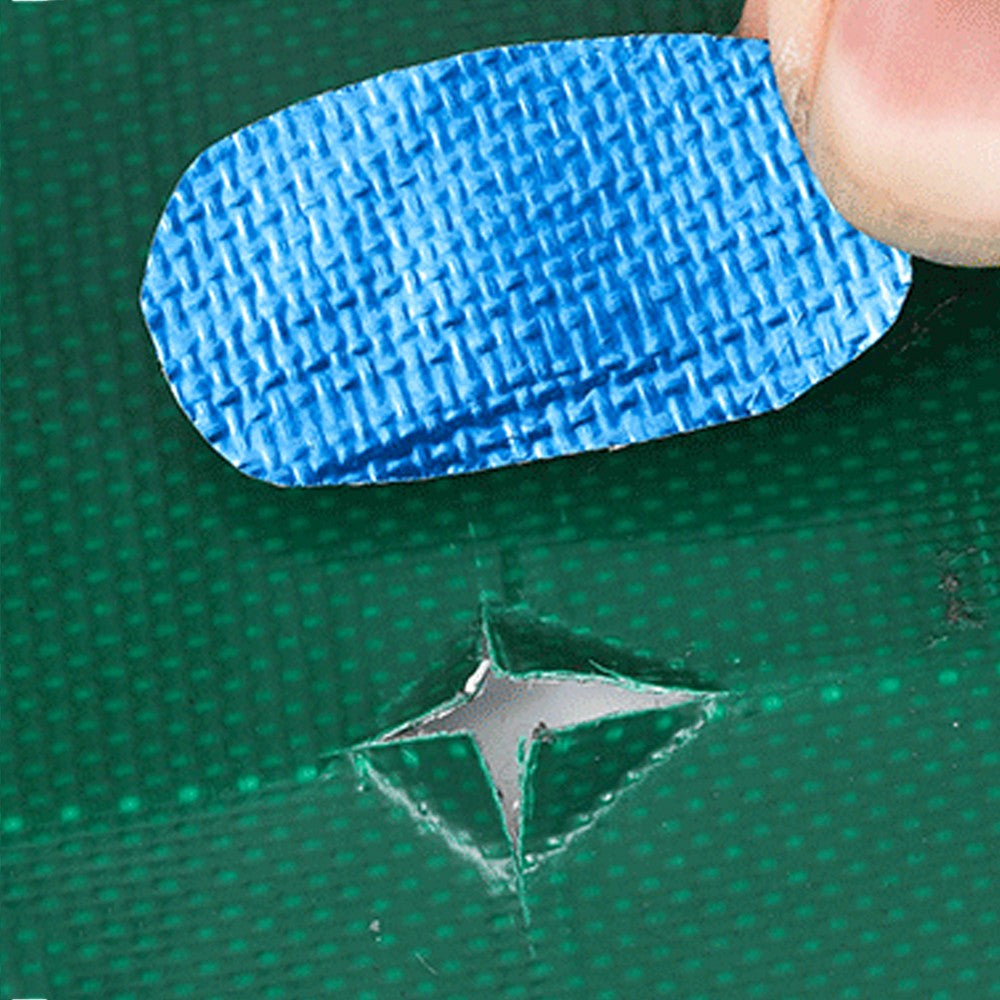 1 Roll of Glass Fiber Tarpaulin Repair Tape Adhesive Rain Cloth Patches - Blue