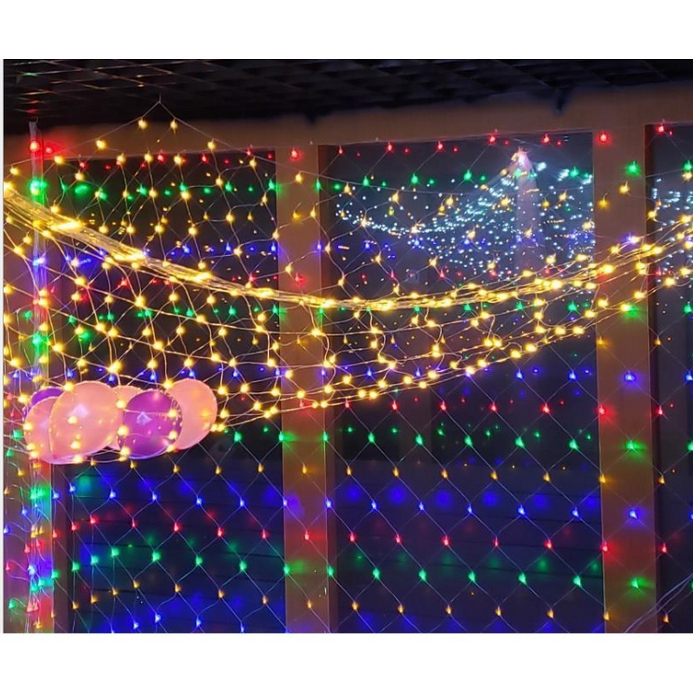 192LED Solar Net Light Christmas Lights 3M x 2M Solar Fairy String Light Colorful
