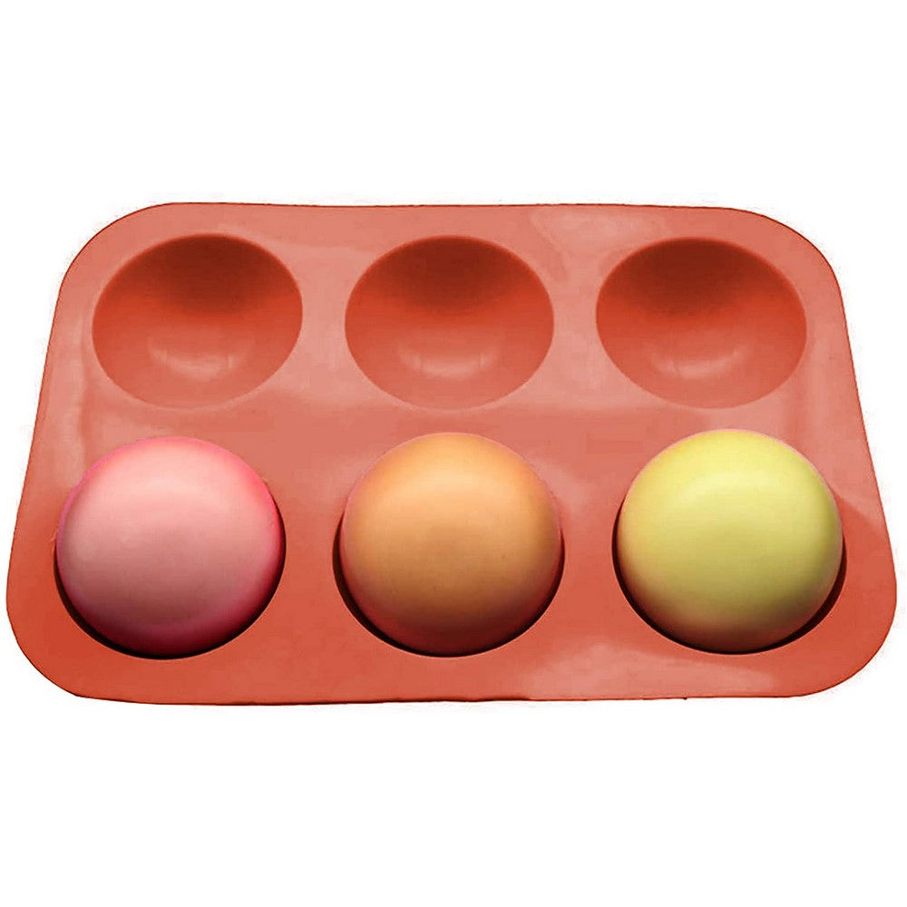 4 Pack FDA Approved Silicone 6 Holes Semi Sphere Silicone Mold Chocolate Cake Mold Jelly Pudding Mold Handmade Soap Mold Baking Tool