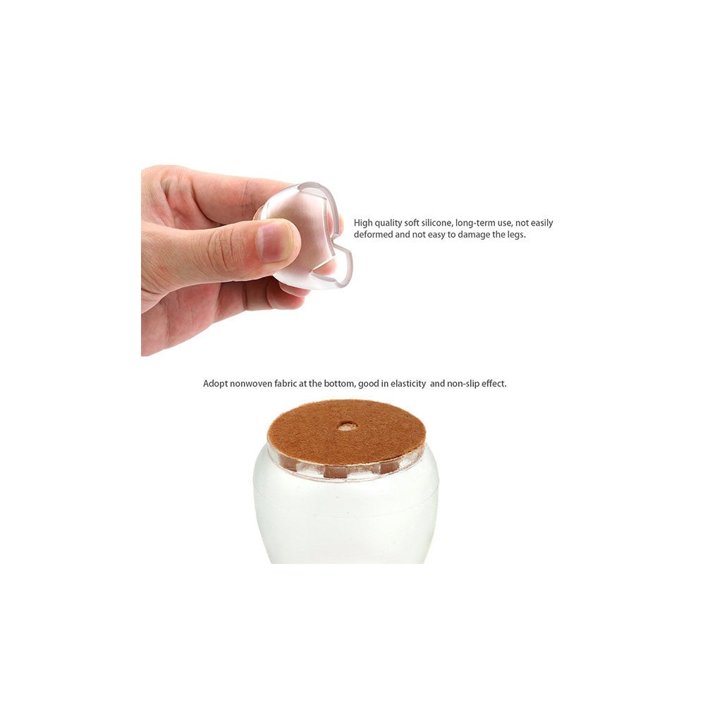 64PCS Silicone Chair Leg Caps for 25-29MM Round Legs